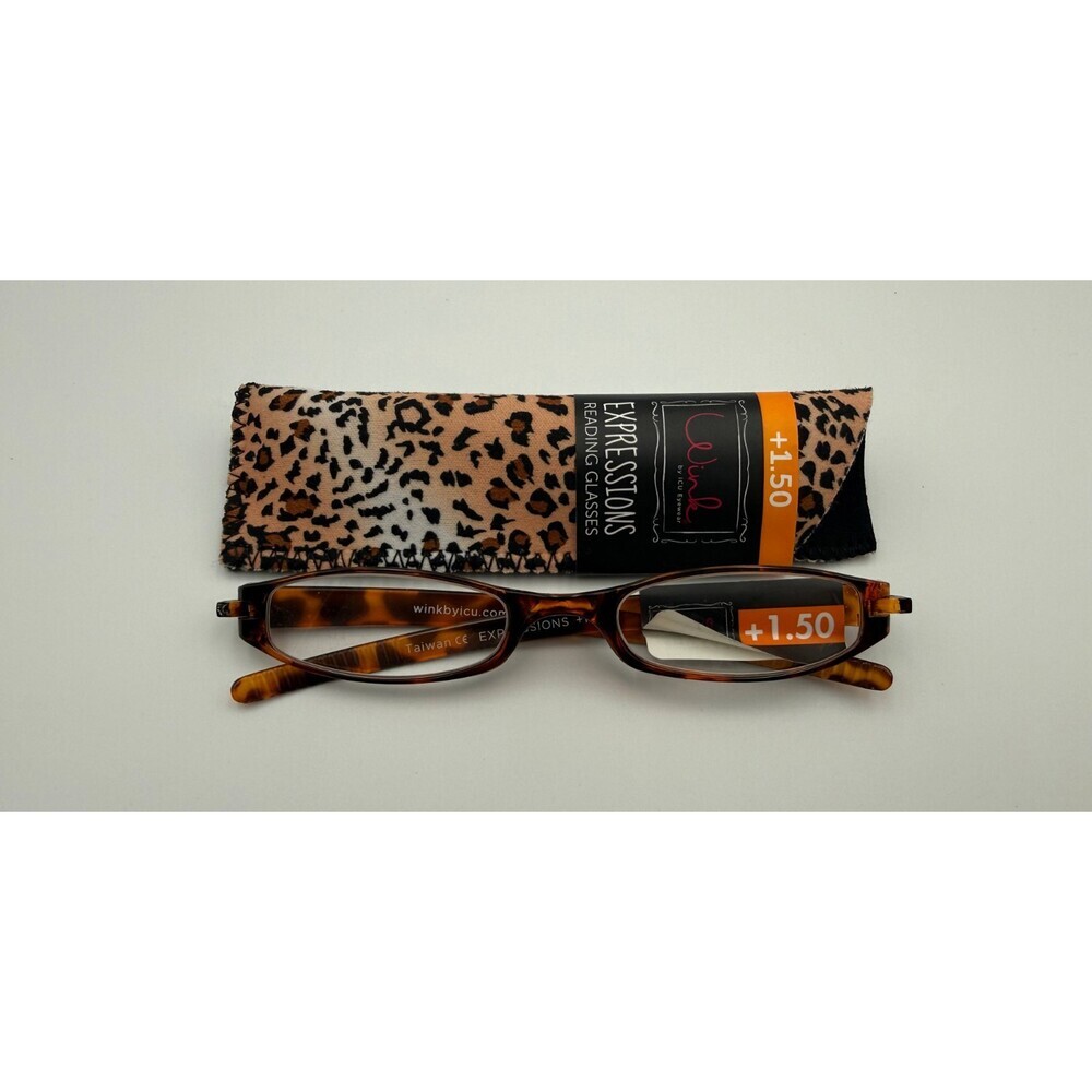 ICU Eyewear Expressions Neoprene Cheetah Reading Glasses +1.50 Magnification